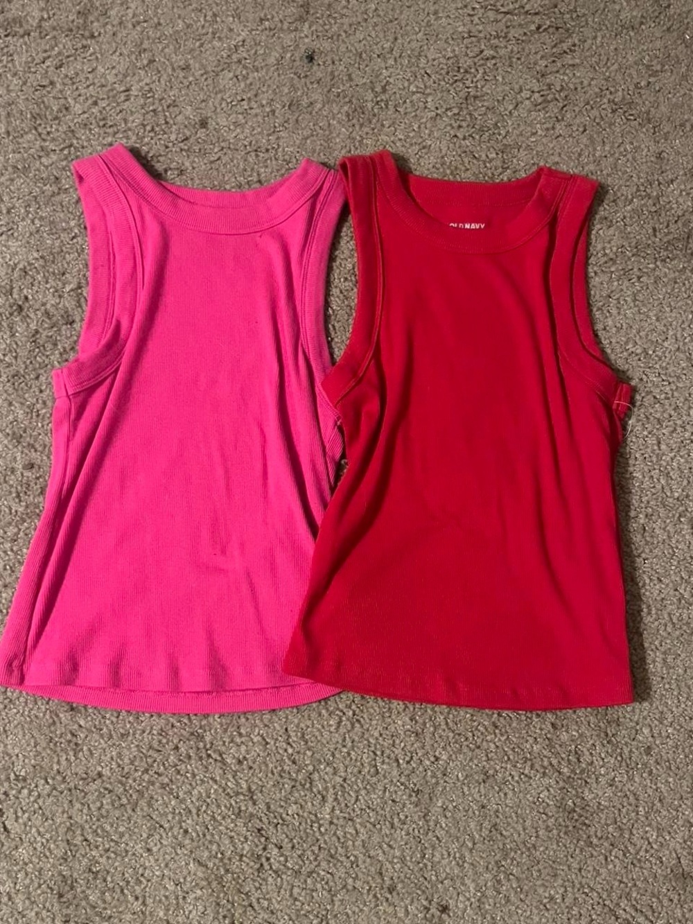 Old Navy Pink and Red Tank Top Set